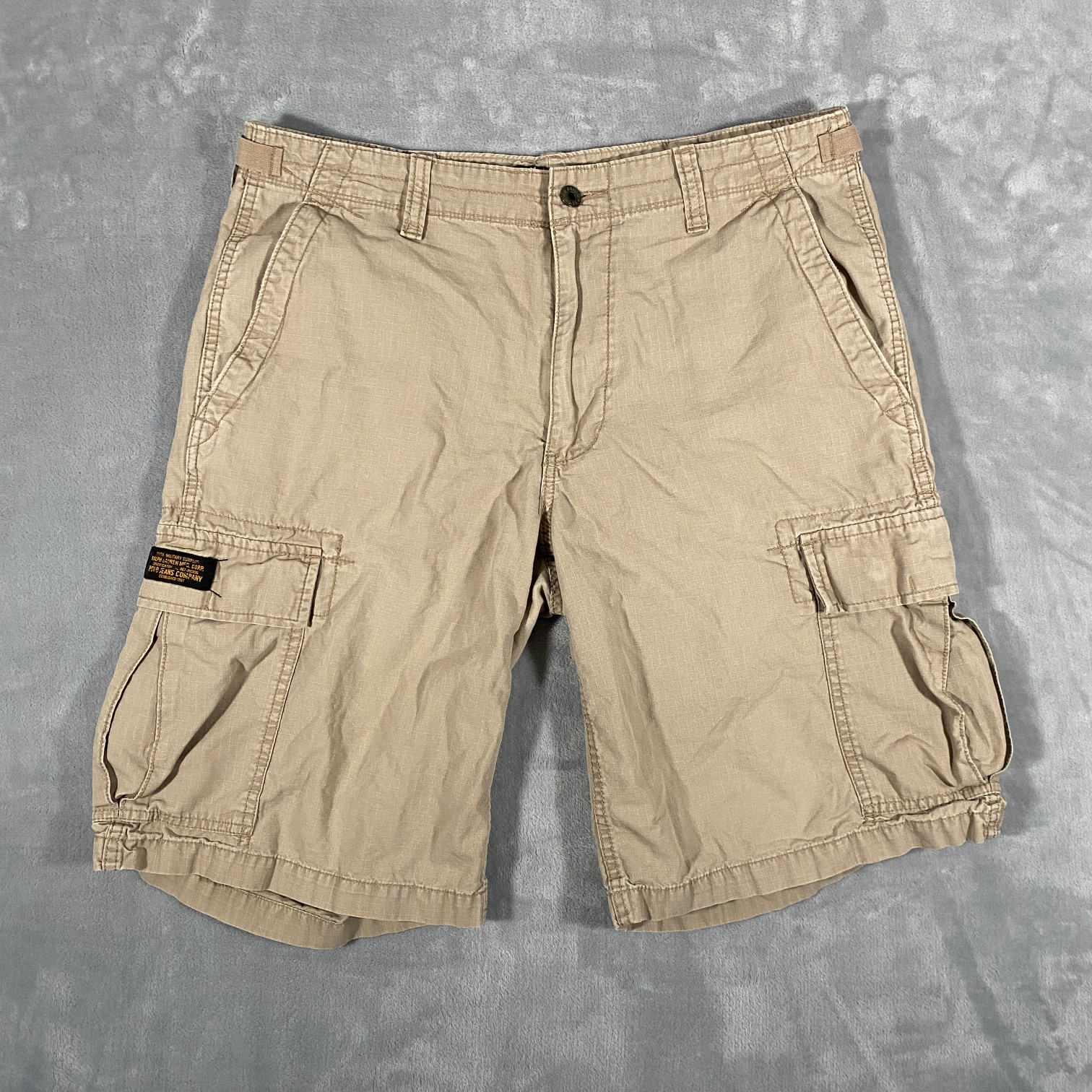 Ralph Lauren Polo Jeans Company Cargo Shorts Mens 38 Military Surplus 12" Inseam