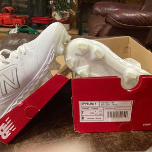 New Balance White Women's Molded Cleats Low Top