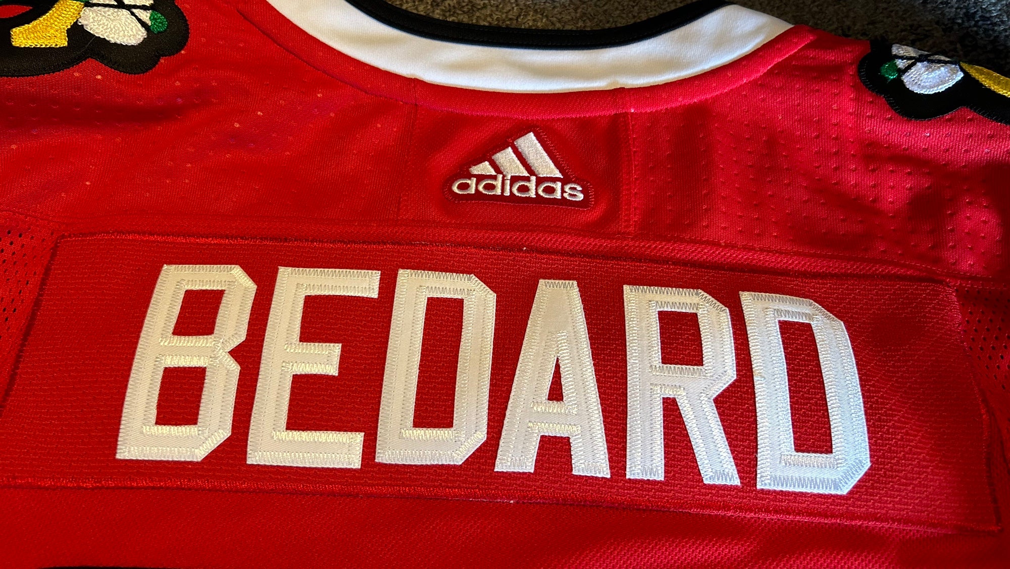 Men's Chicago Blackhawks Connor Bedard adidas Red 2023 NHL Draft Home  Primegreen Player Jersey