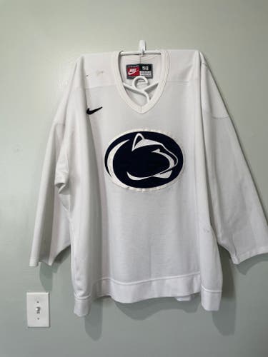 Used Nike Penn State Hockey White Practice Jersey Size 58