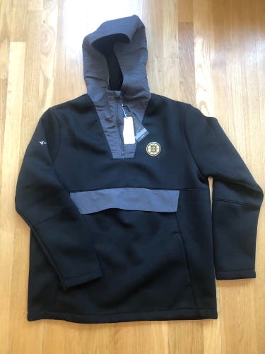 Men's Boston Bruins Levelwear Black Ruckus Quarter-Zip Pullover Hoodie