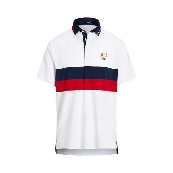 RLX Ralph Lauren Ryder Cup Saturday Lightweight Airflow Jersey Knit Polo White