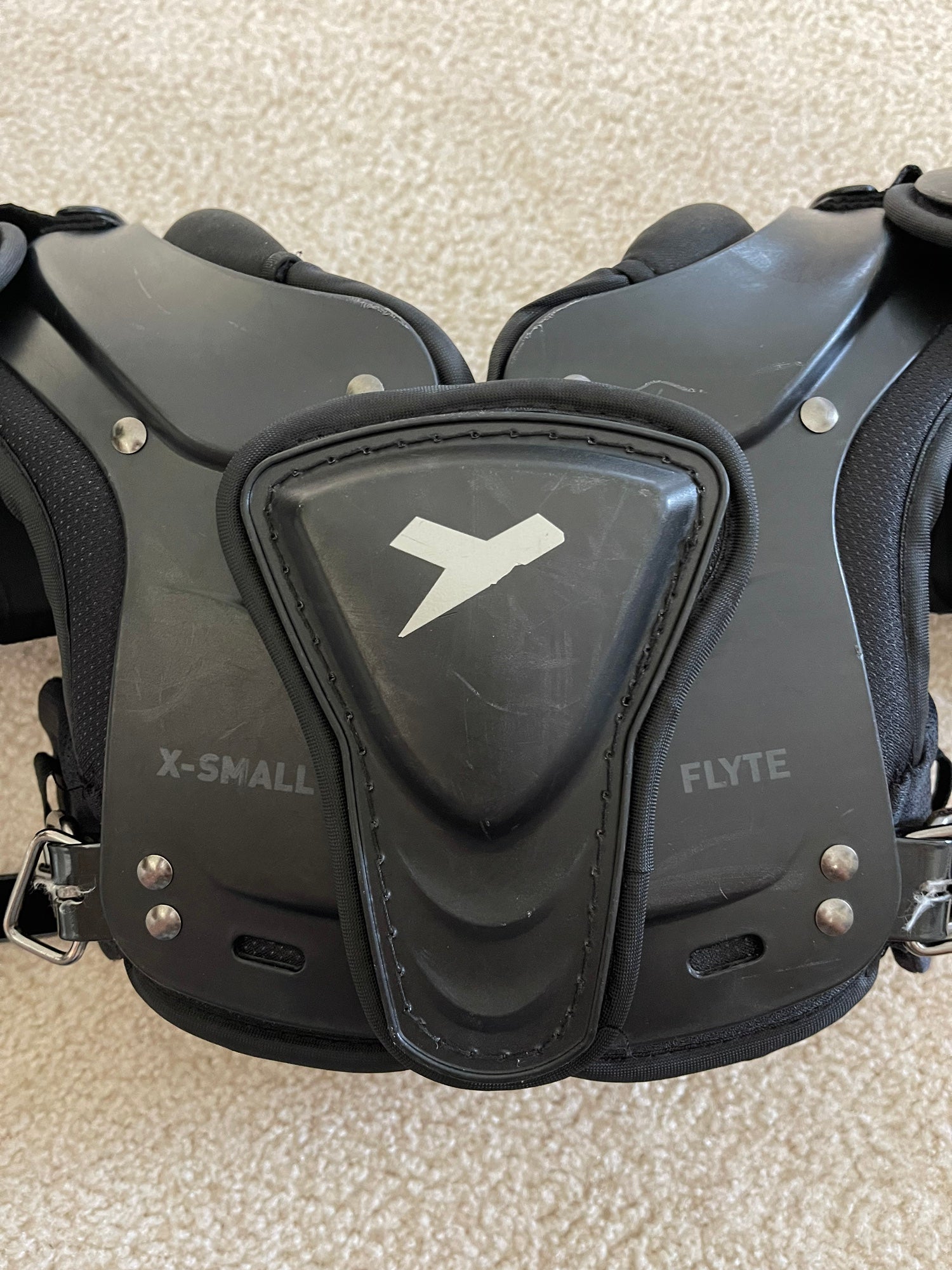 Xenith Youth Fly Football Shoulder Pads with Sternum Protection