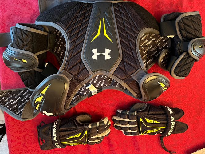 Youth Lacrosse Shoulder Pads, Elbow Pads, Gloves,helmet, Bag