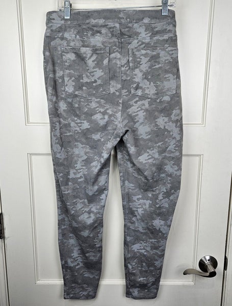 Spanx Womens Gray Camo Print Pull On Pants Stretch Jeans Jeggings Size: 2XL