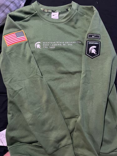 Michigan state Nike Sweatshirt Small Armed Service