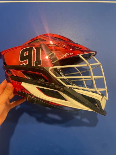 Chrome Red Cascade XRS Helmet (slightly Used)