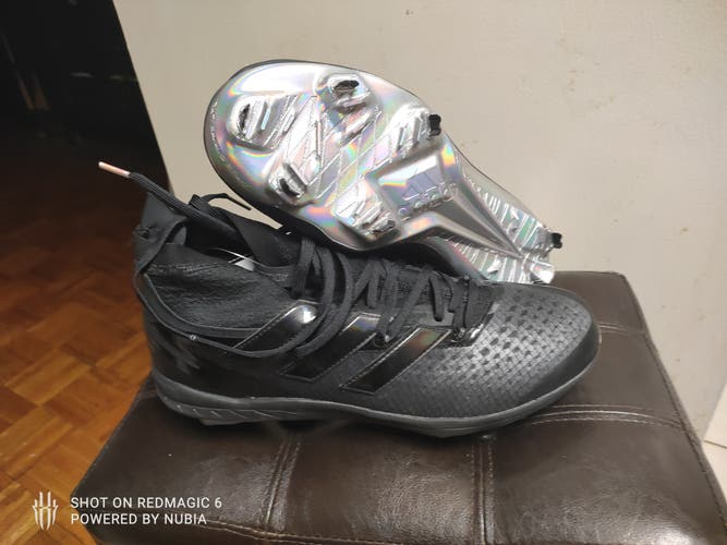 Black New Adult Men's Size 11.5 (Women's 12.5) Metal Adidas High Top Adizero Afterburner 8