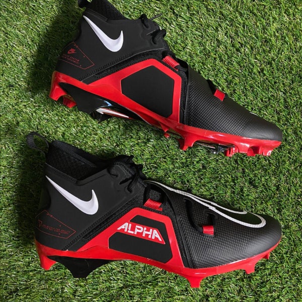 Nike Alpha Menace Pro 3 Football Cleats Mens Size 13.5 Black  display picture 2