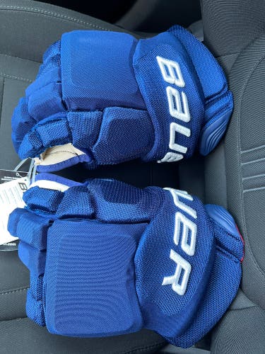 New Bauer 14" Vapor 1X Pro Lite Gloves Vancouver Canucks Hughes