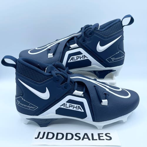 Nike Alpha Menace Pro 3 Football Cleats Navy/White CT6649-400 Men's Size 11.5 NEW