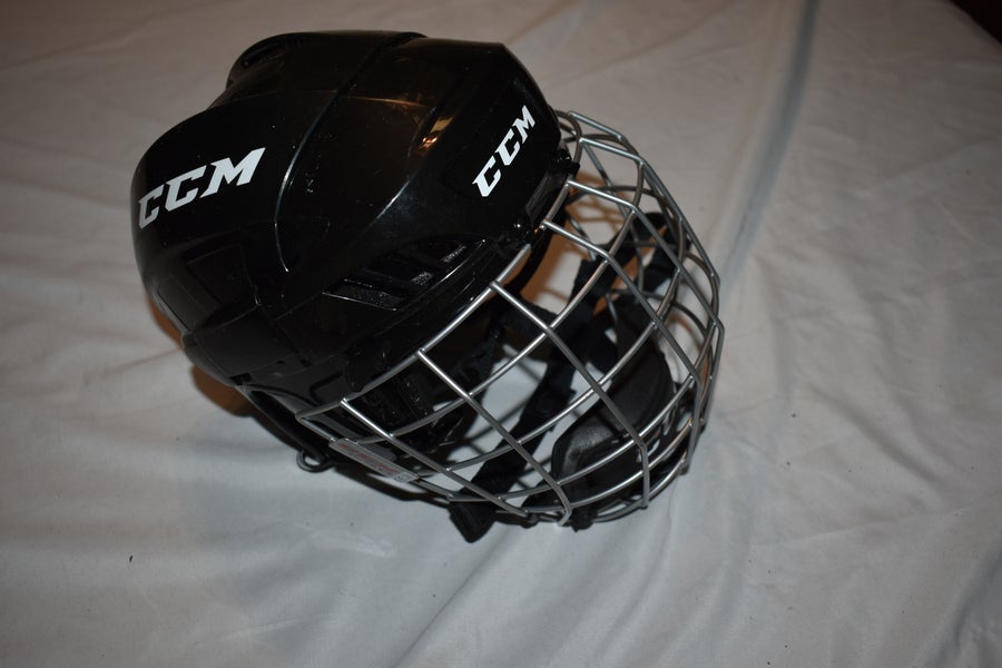 Black ice hockey goalkeeper helmet or mask Stock Vector