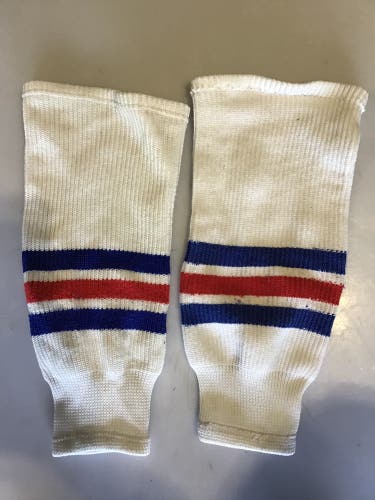 White Used Small  Socks Youth 20”