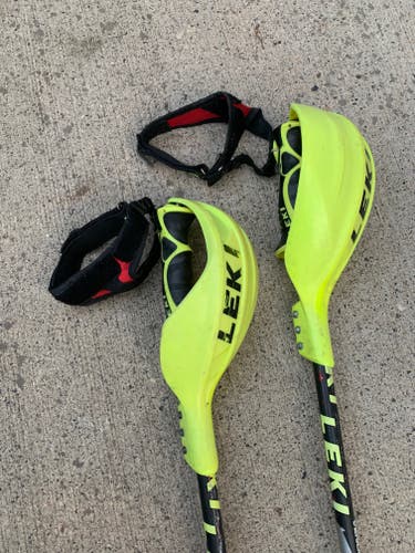 Used 123 cm Leki Racing Carbon Slalom Ski Poles