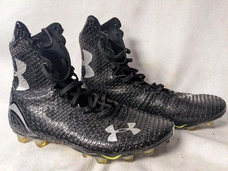Under Armour Highlight Clucthfit Hightop Cleats Size 8 Color Black Condition Use