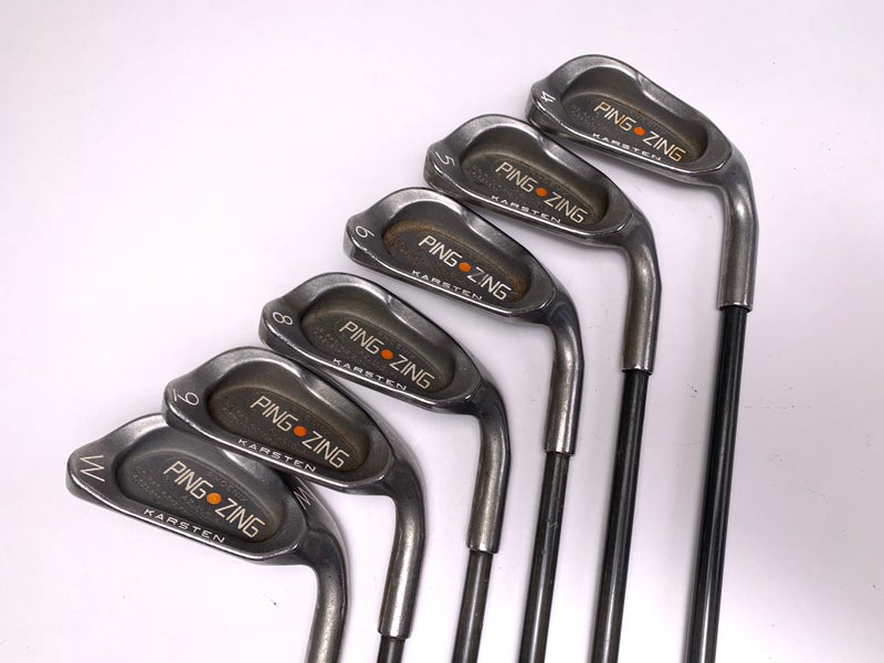 Ping Zing Iron Set 4-PW (No 7) Orange Dot 2* Flat Aldila Karsten 101 Regular RH