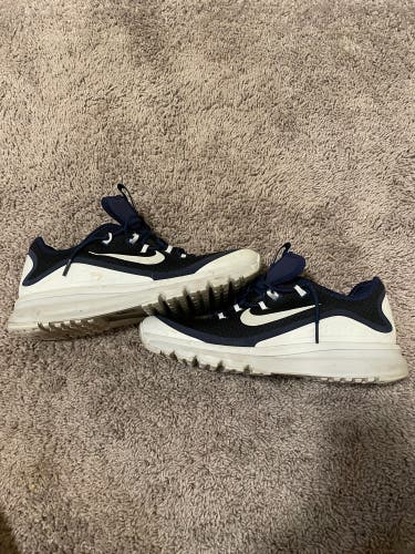 Used Nike Airmax Running Shoes Navy And White Mens 11