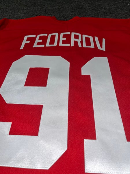 Vintage Detroit Red Wings Sergi Frederov 91 Ccm Jersey Size 