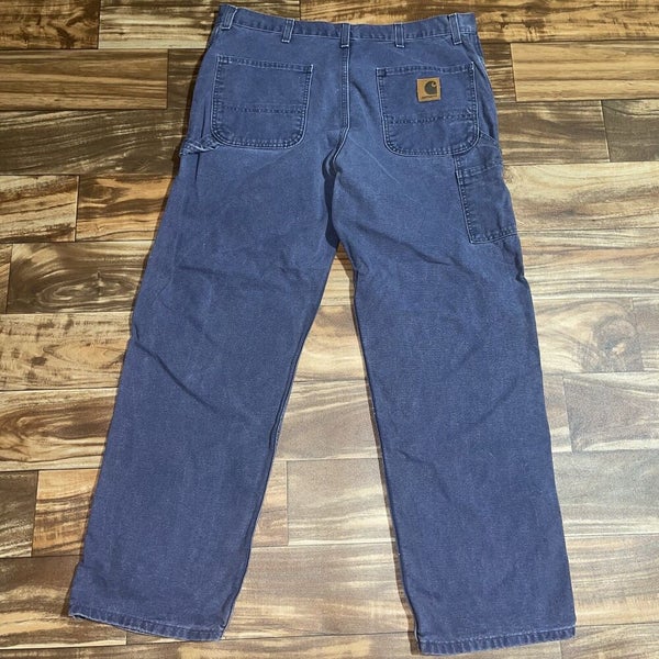 Carhartt Pants Mens Size 38x34 Original Dungaree Fit B11 DES Cargo Work  Pants
