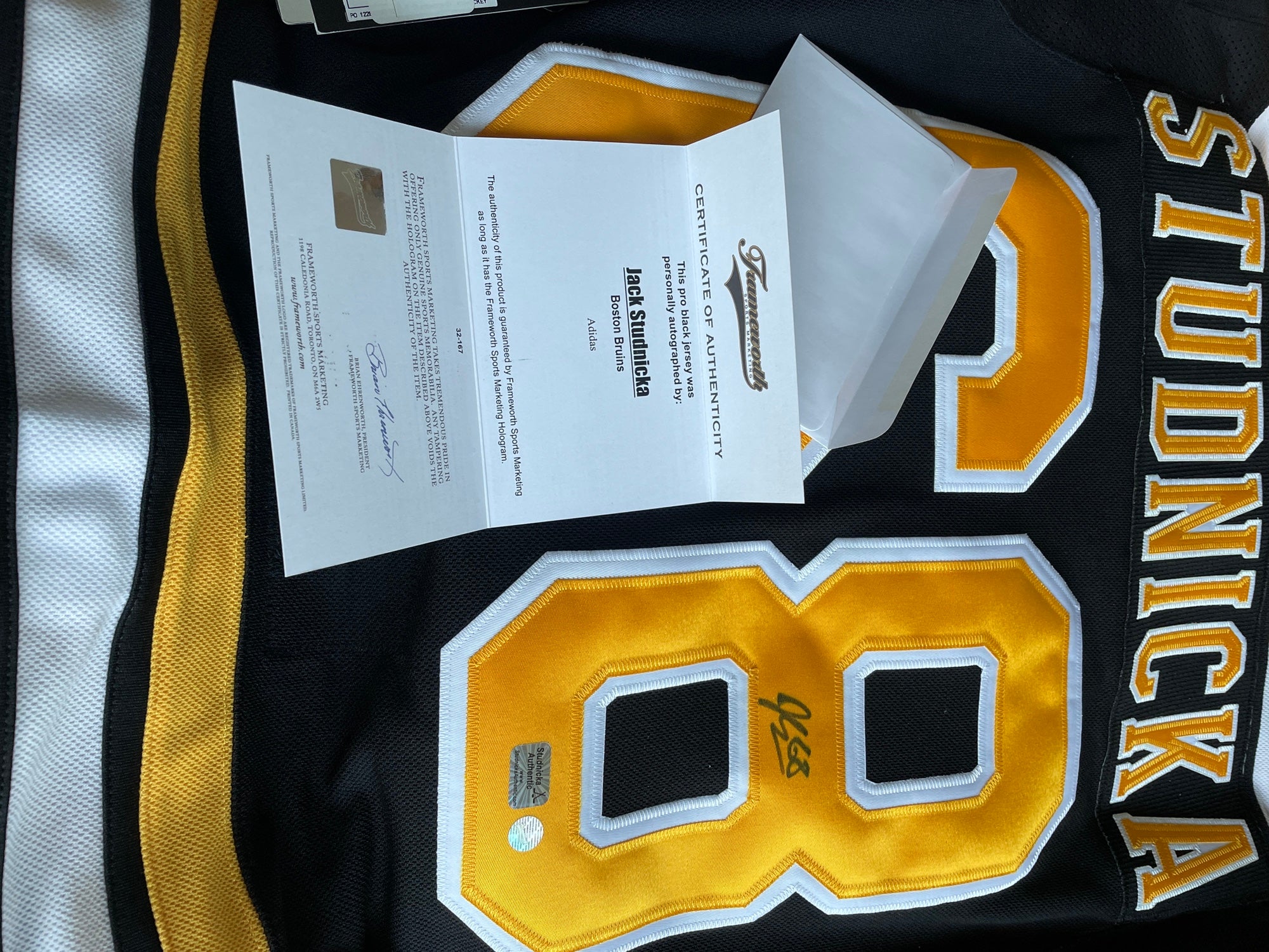 Frameworth Pittsburgh Penguins: Black Pro Adidas Jersey Signed by