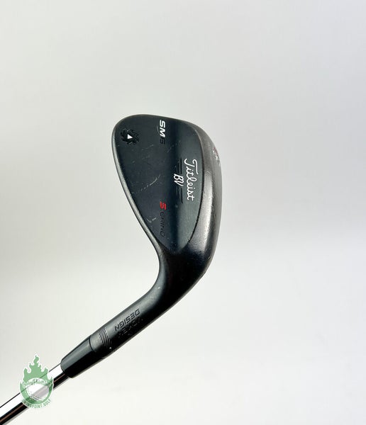 RH Titleist Vokey SM6 S Grind Jet Black Wedge 56*-10 Wedge Flex