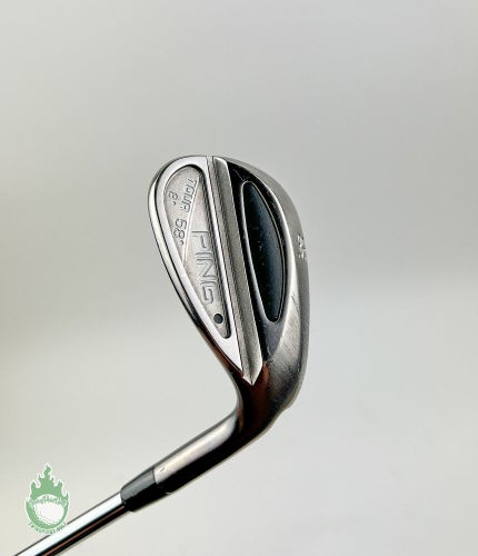 Used RH Ping Tour Black Dot 58*-08* Lob Wedge Stiff Flex Steel Golf Club