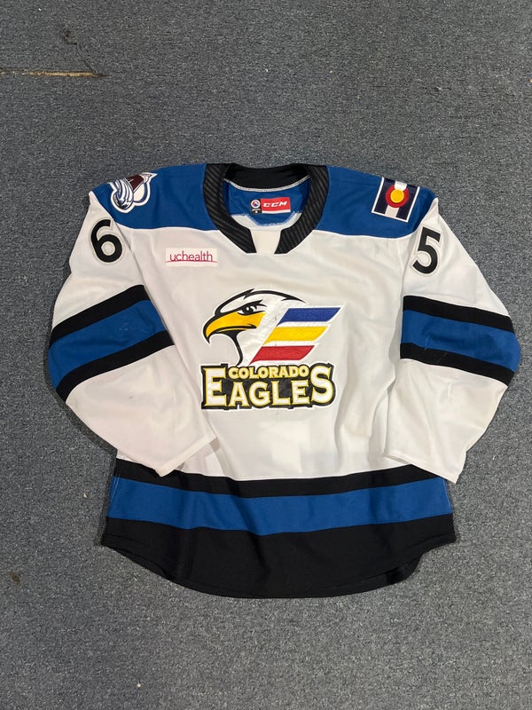 Game Used CCM Colorado Eagles Game Jerseys Blue, White & Black Multiple Sizes
