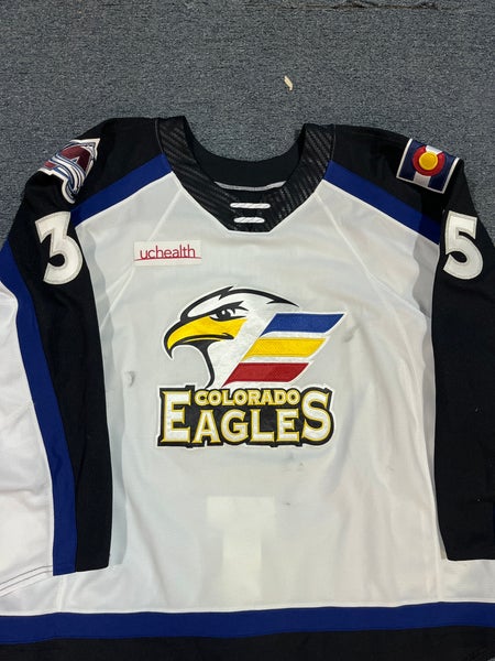 Game Used CCM Colorado Eagles Game Jerseys Blue, White