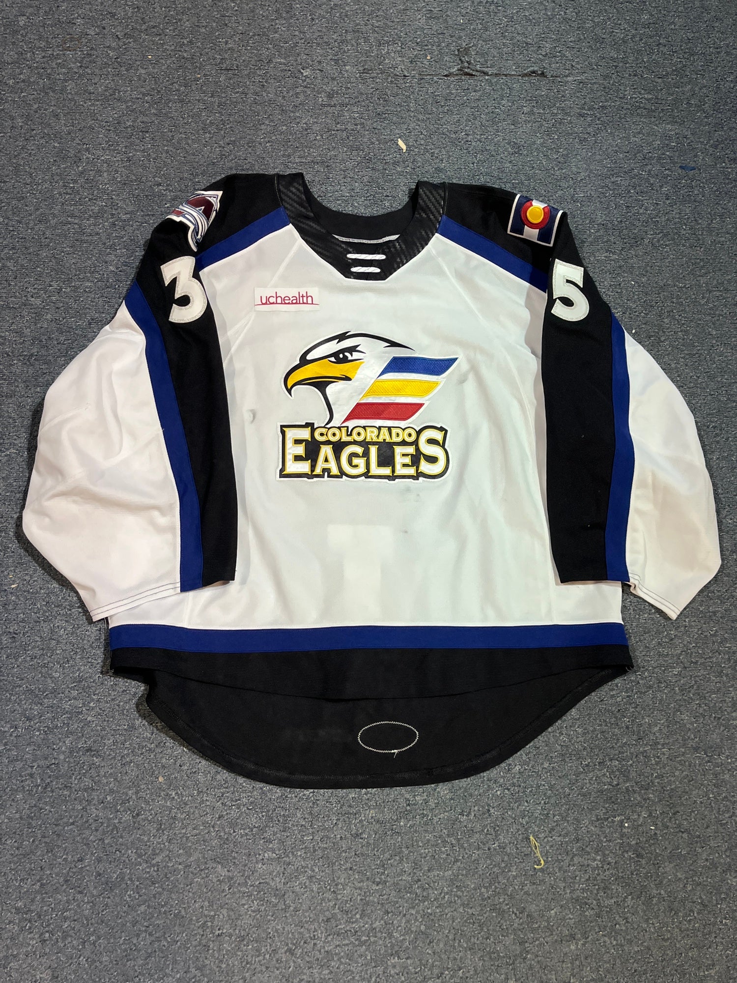 Game Used CCM Colorado Eagles Game Jerseys Blue, White & Black Multiple  Sizes | SidelineSwap