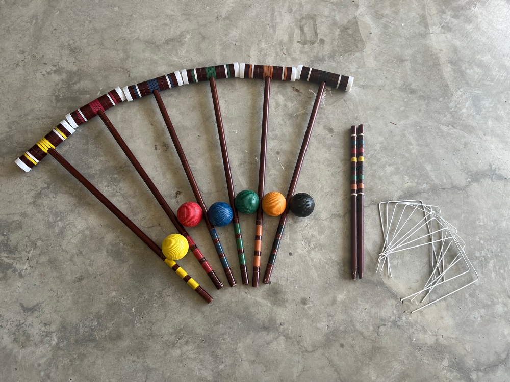 A05 Used Six Player Franklin Croquet Set