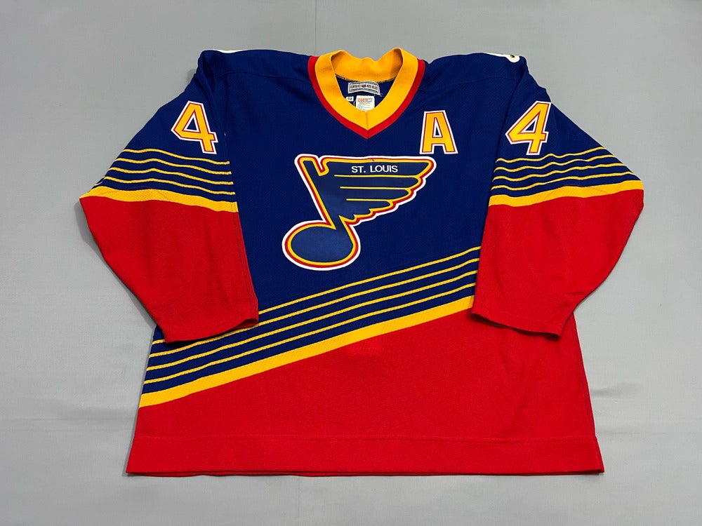 Vintage CCM St. Louis Blues hockey Jersey made in Canada #44 Pronger size M
