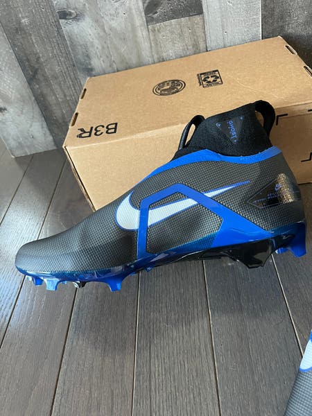 Nike Alpha Menace Elite 3 Football Cleats Sz 13.5 Black Blue Dm1792-003 Nike Alpha Menace Elite 3 Black Royal Blue Football Cleats  main image 4