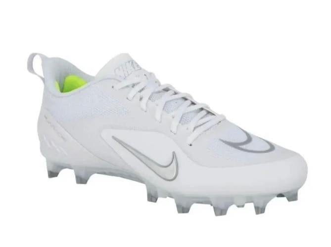 Size 12.5 Men’s Nike Alpha Huarache 8 Pro LAX Lacrosse Cleats White