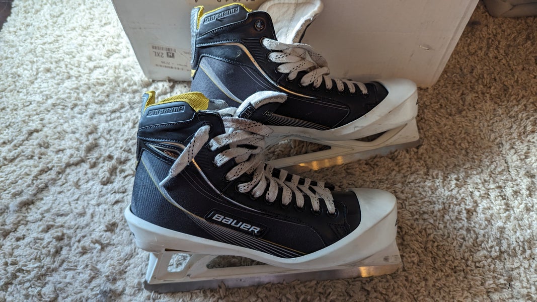 Senior Used Bauer Supreme One60 Hockey Goalie Skates Regular Width Size 11