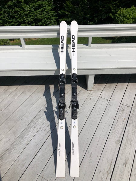 Gently Used 2022 HEAD Racing World Cup Rebels e-GS RD 186cm Skis With Bindings Max Din 16