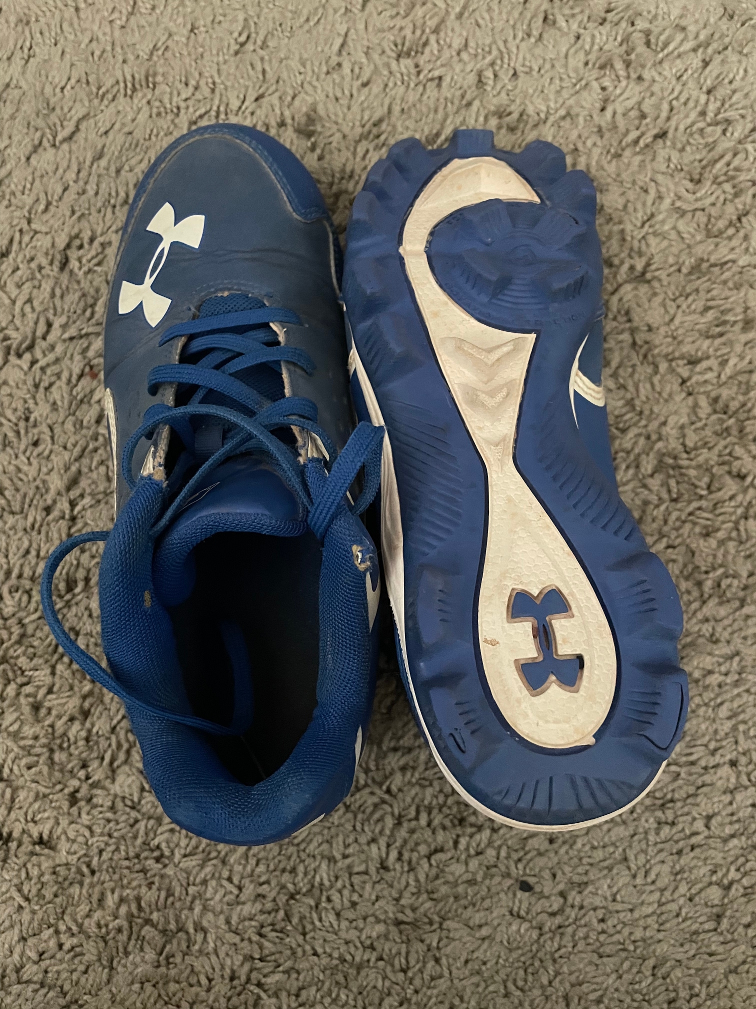 Blue Youth Used Size 3.0 (Women's 4.0) Under Armour Cleats