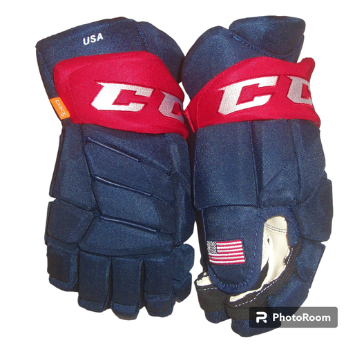 TEAM USA CCM JETSPEED FT1 NEW PRO STOCK HOCKEY GLOVES 15"