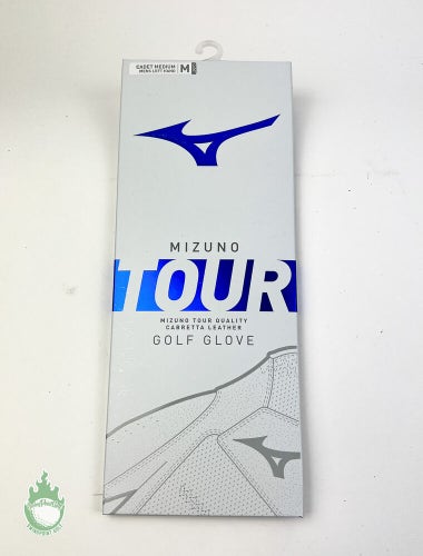 Brand New Mizuno Tour Men's Left Cabretta Leather Cadet Medium White Golf Glove