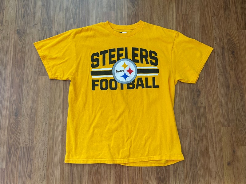 Pittsburgh Steelers Nike Shirt Mens Large Yellow Dri Fit On Field