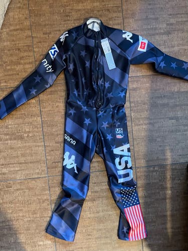 New 2023 US Ski Team Kappa Ski Suit FIS Legal - Medium