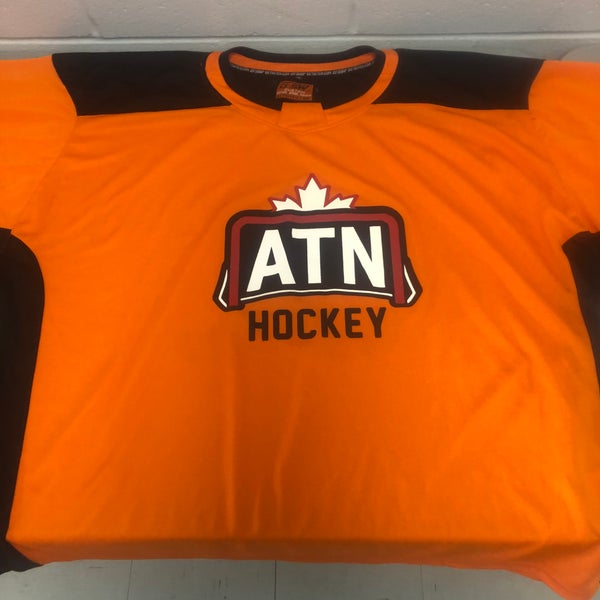 ATN Around the Net orange goalie cut jersey