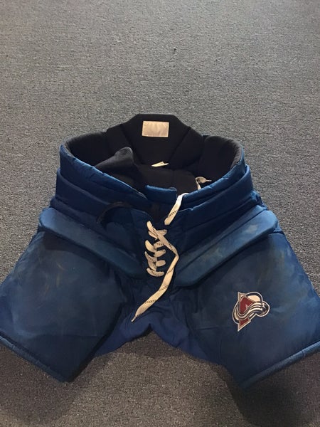 Used Colorado Avalanche Pro Stock Bauer Custom Pro Goalie Pant Blue Men's XL