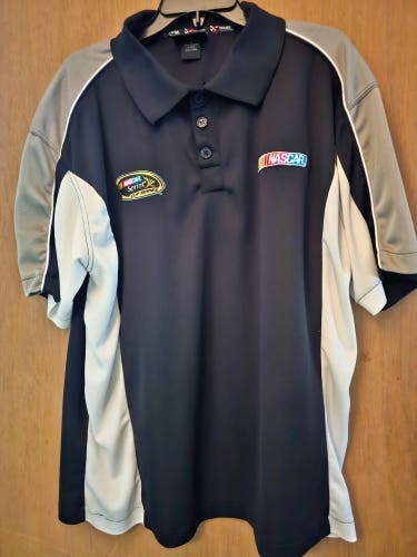 Vintage NASCAR Sprint Cup Series Black Polo Shirt. Men's XL.
