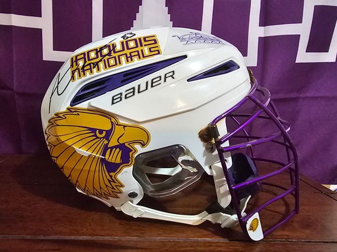 Used Iroquois Nationals Bauer Box Helmet (read description please)