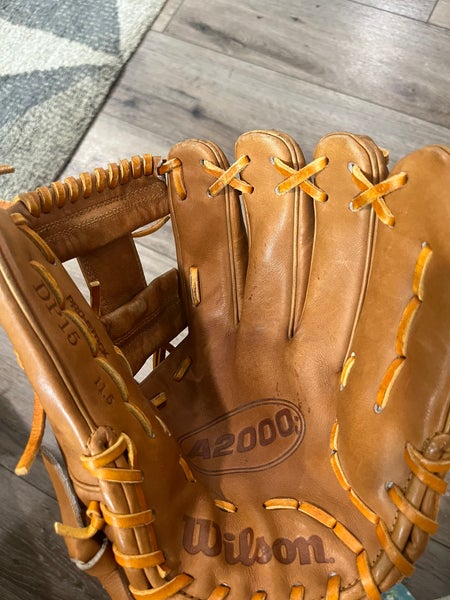 New Wilson A2000 DP15 Baseball Glove - 11.5 Saddle Tan Pedroia Fit