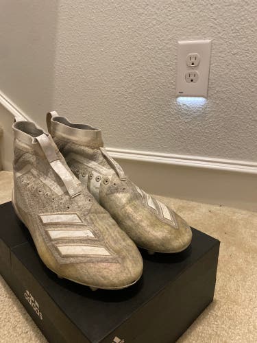 White Men's Molded Cleats Mid Top Adizero