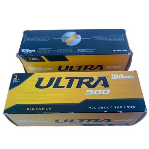 Wilson Ultra 500 Golf Balls • 2 Boxes x 3each