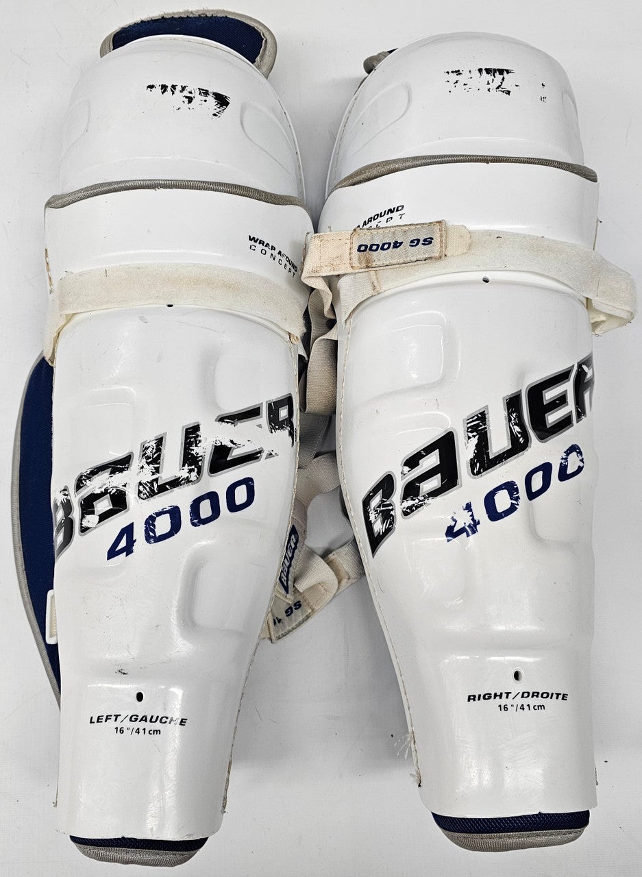 Used Bauer 4000 15 Hockey Shin Guards