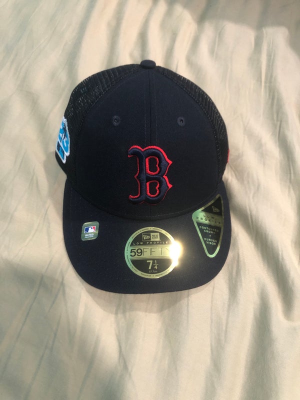 New Era Men's Boston Red Sox 59Fifty Game Navy Low Crown Authentic Hat