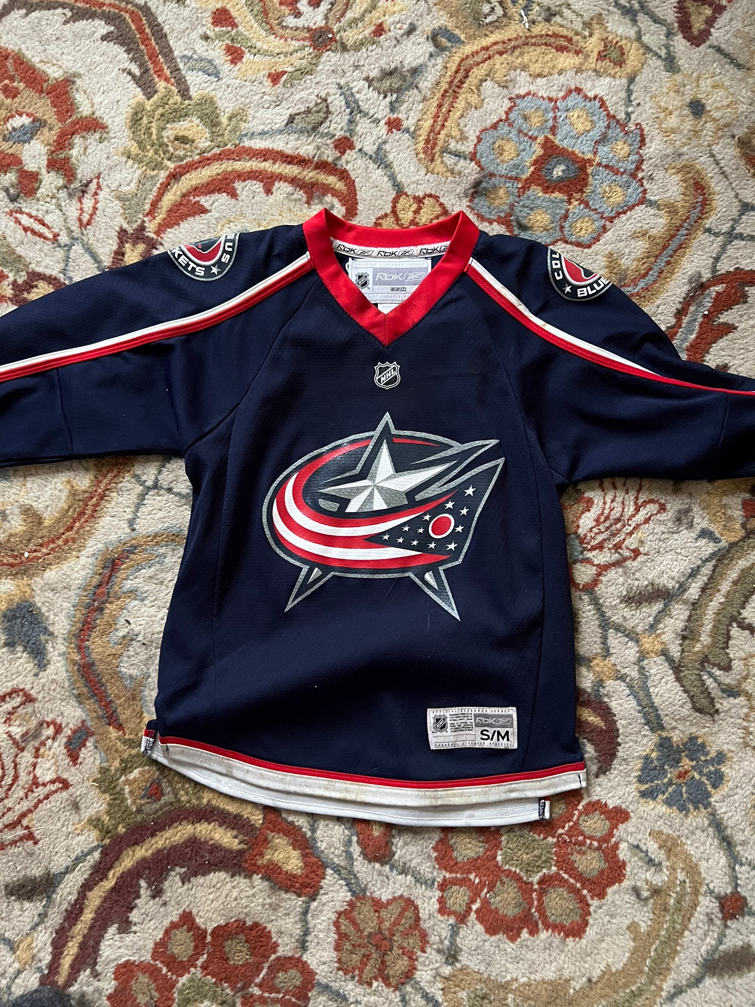 CCM Columbus Blue Jackets NHL Vintage Style Jersey Pullover Womans S